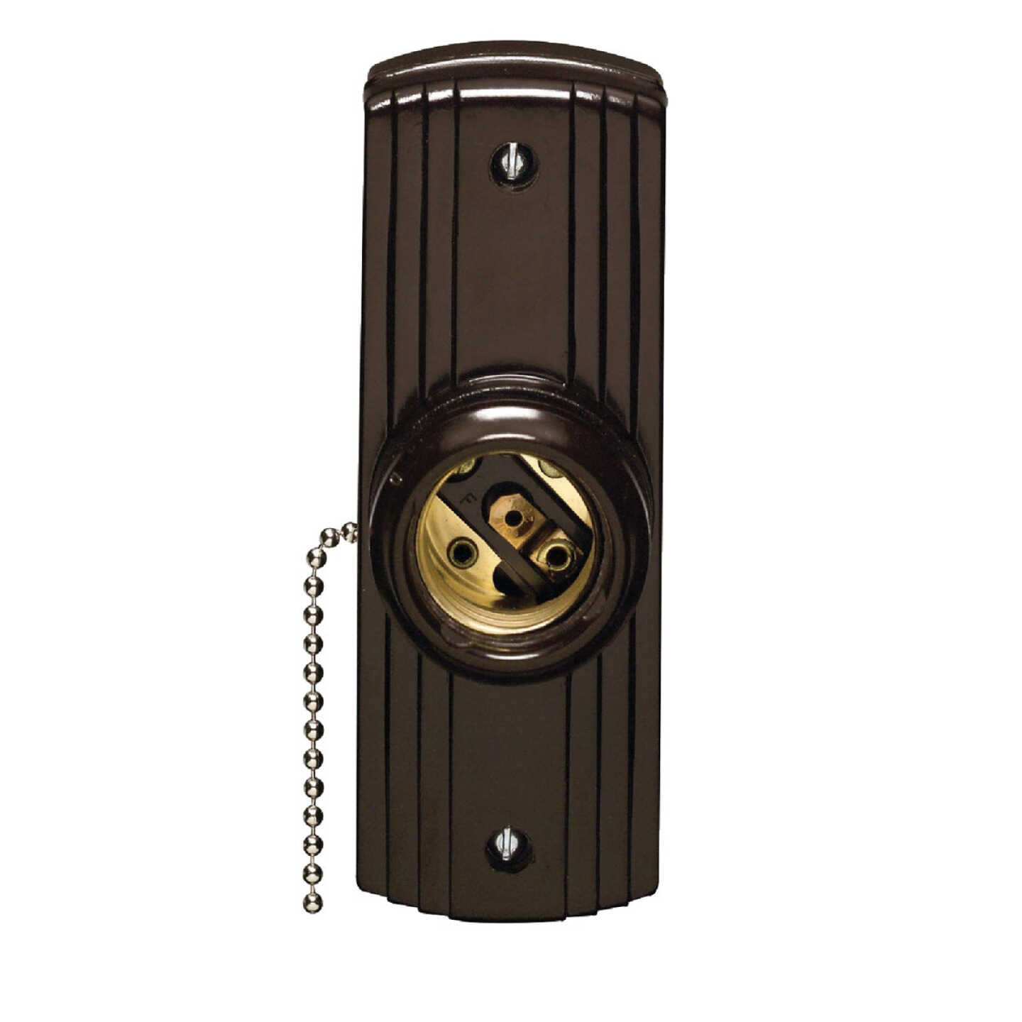 Leviton Brown Plastic Incandescent Lampholder Image 1