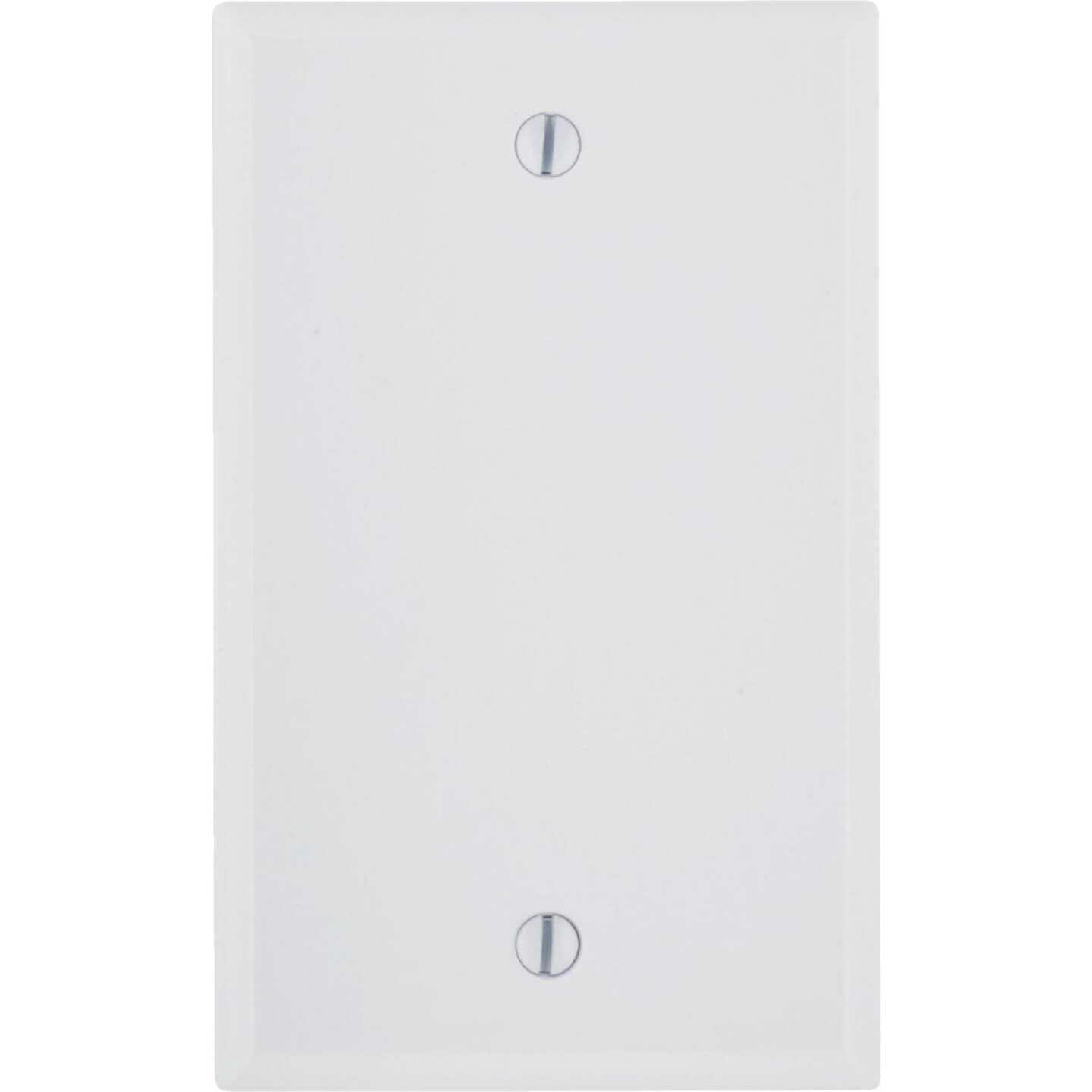 Leviton 1-Gang Standard Thermoset Blank Wall Plate, White Image 1