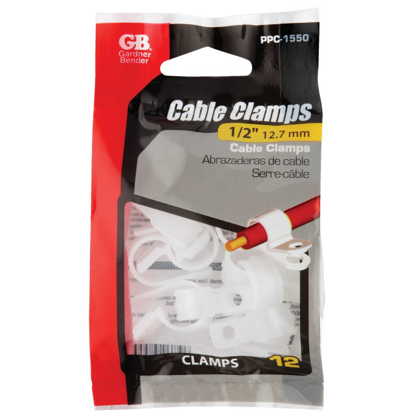 Gardner Bender 1/2 In. Plastic -60 to 340 Deg F Cable Clamp (12-Pack) Image 2