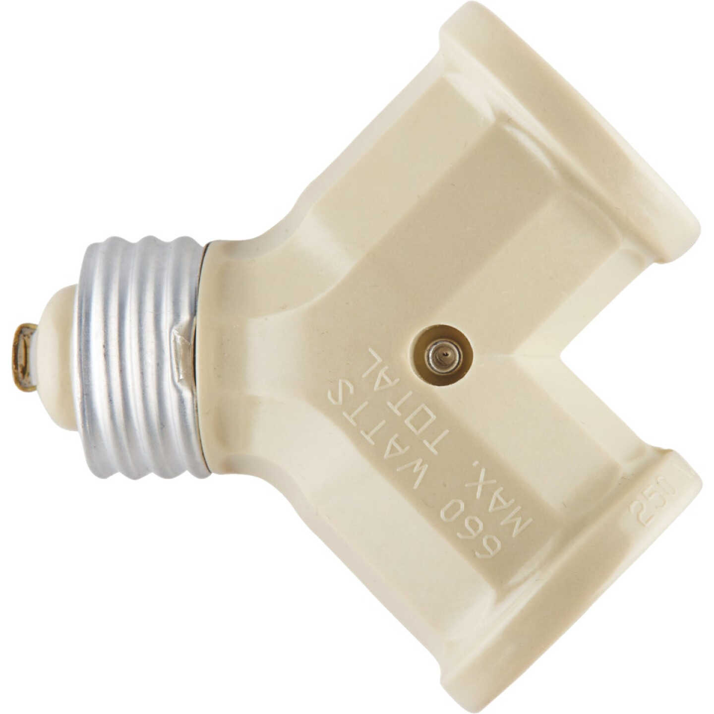 Leviton Ivory 125V Twin Socket Adapter Image 3