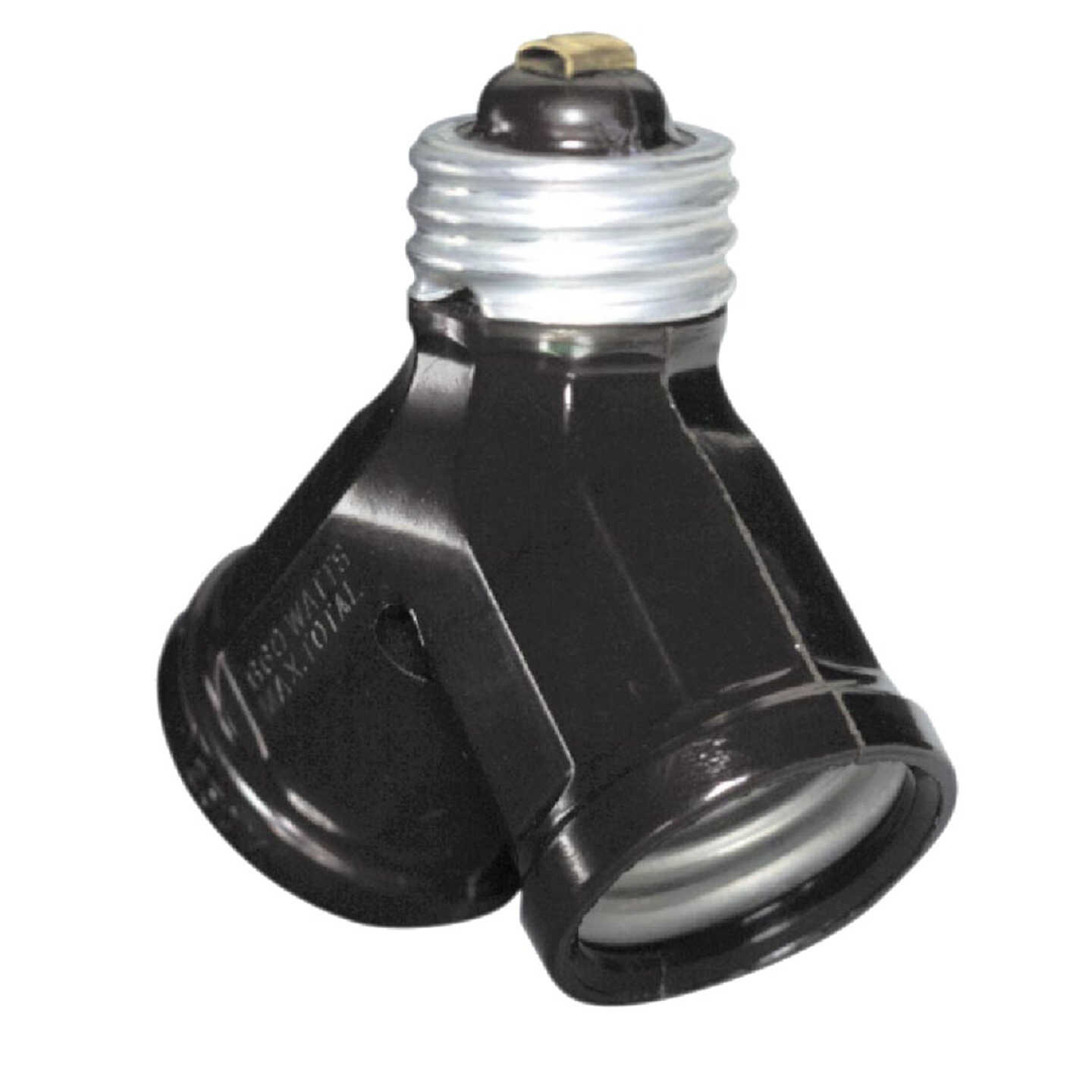 Leviton Brown 125V Twin Socket Adapter Image 1