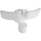 White Motion Sensing Twin Swivel Head LED Floodlight Fixture Image 1