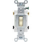 Leviton Toggle Ivory 20A Grounded Quiet Double Pole Switch Image 1