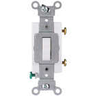 Leviton Commercial Grade 15 Amp Toggle Single Pole Switch, White Image 1