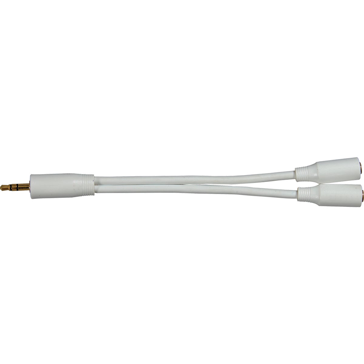 Jensen 3 In. White Y-Splitter Audio Cable Image 2