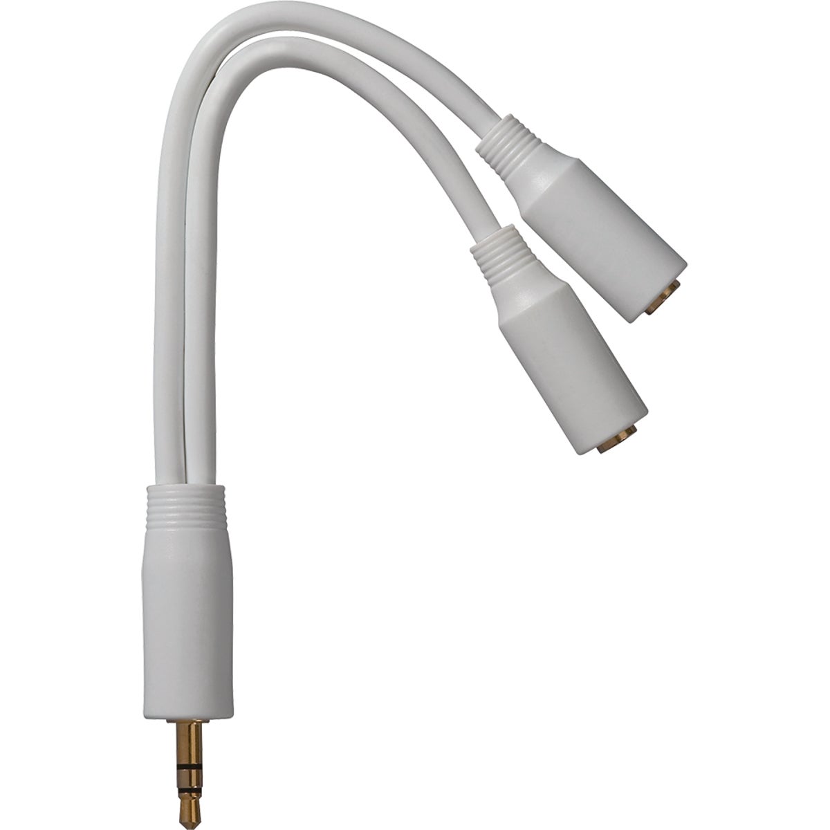 Jensen 3 In. White Y-Splitter Audio Cable Image 3