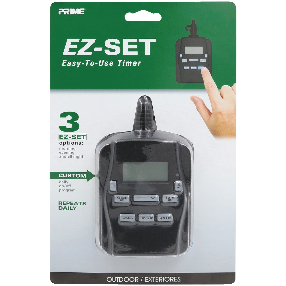 Prime EZ-Set 15A 125V 1875W Black Digital Outdoor Timer Image 3