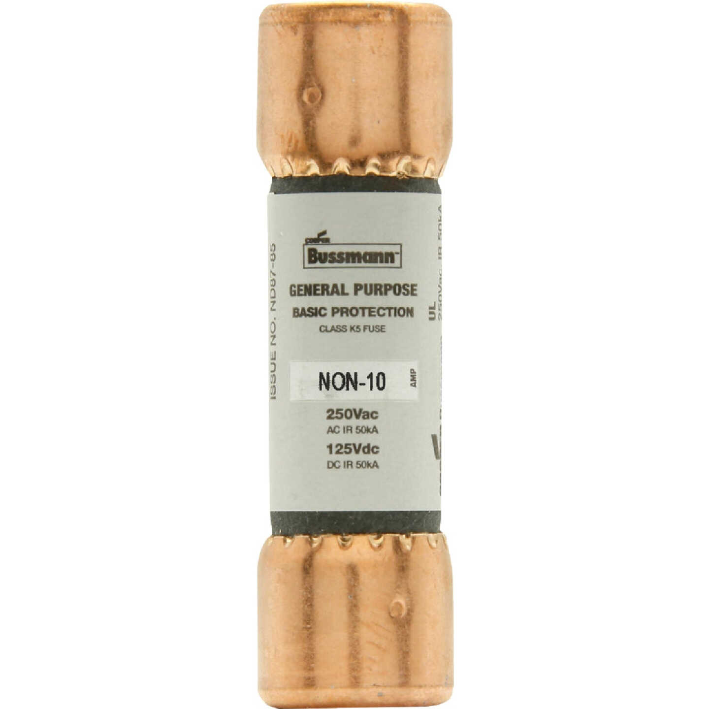 Bussmann 10A NON Cartridge General Purpose Cartridge Fuse Image 1