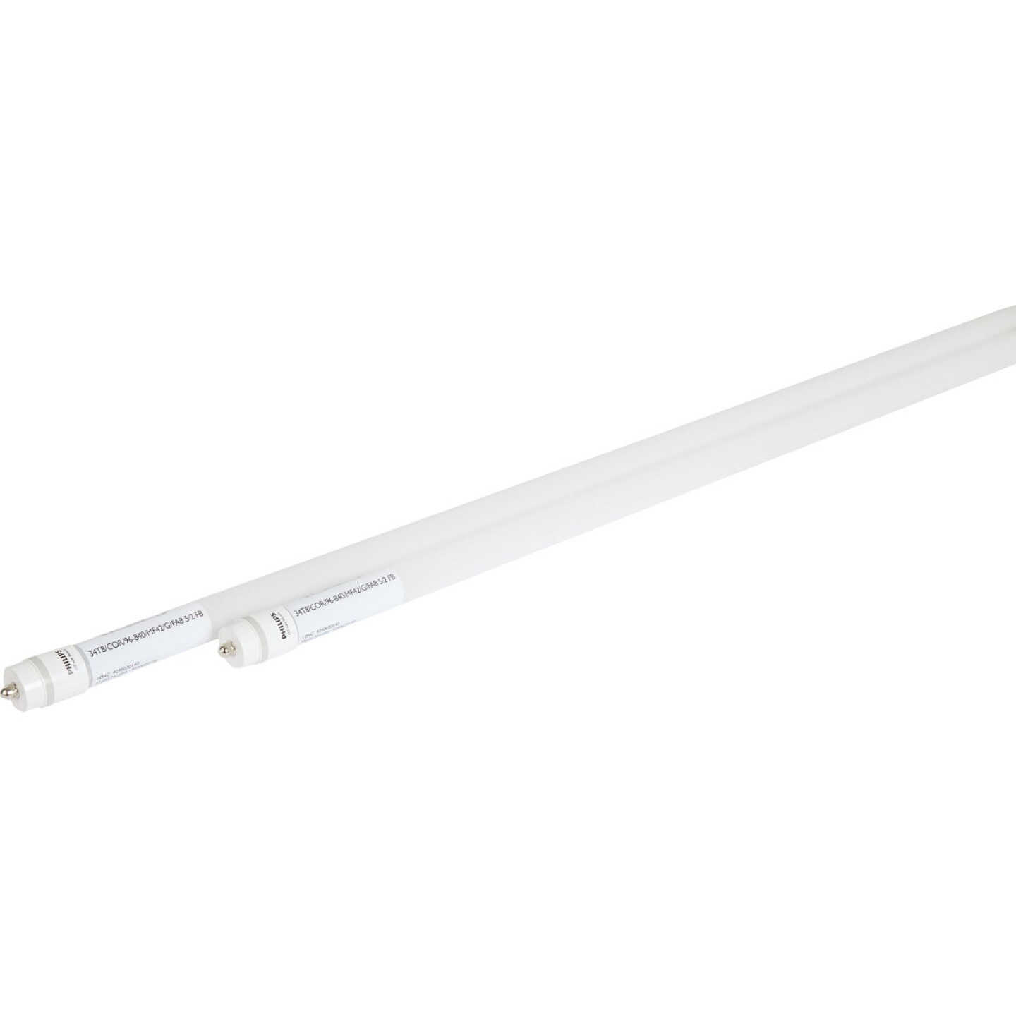 Philips Mainsfit 75W Equivalent 8 Ft. Cool White T8 Single Pin LED Tube Light Bulb (2-Pack) Image 1