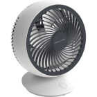 Denali Aire 6 In. 3-Speed White USB Rechargeable Oscillating Table Fan Image 1