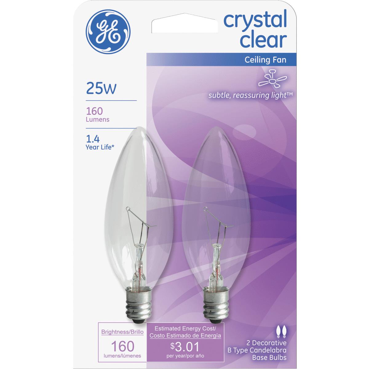 25W CLR CAND FAN BULB Image 1