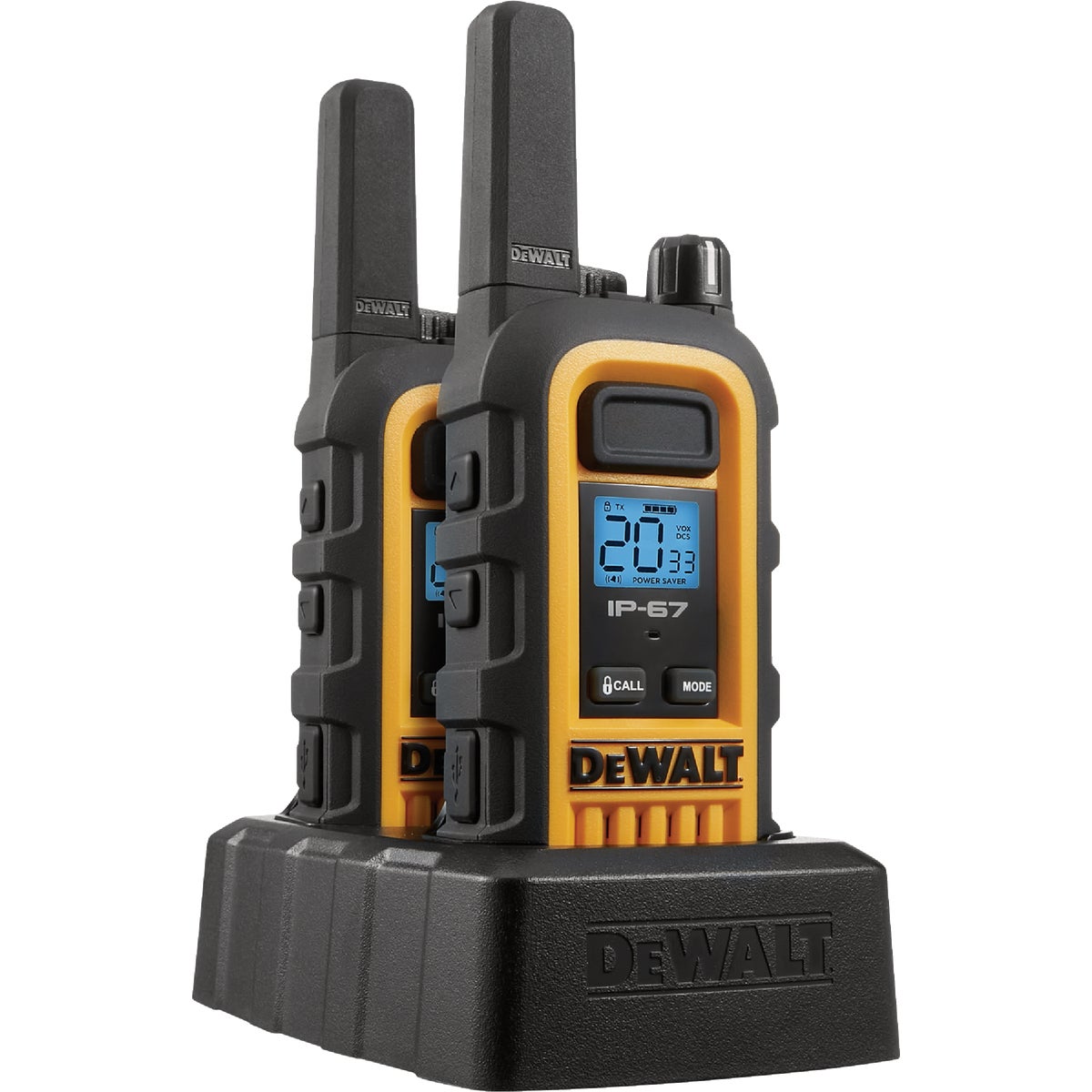 DEWALT 22-Channel 1W Heavy-Duty Jobsite FRS Walkie Talkie
