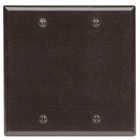 Leviton 2-Gang Standard Thermoset Blank Wall Plate, Brown Image 1