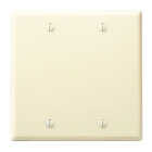 Leviton 2-Gang Standard Thermoset Blank Wall Plate, Ivory Image 1