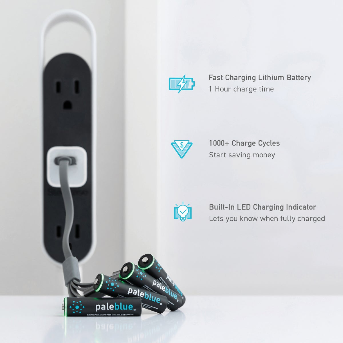 Paleblue AAA Lithium-Ion Rechargeable Battery (4-Pack) Image 2