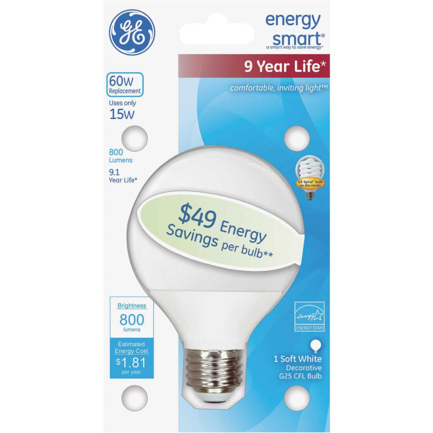 15W G24 GLOBE CFL BULB Image 1