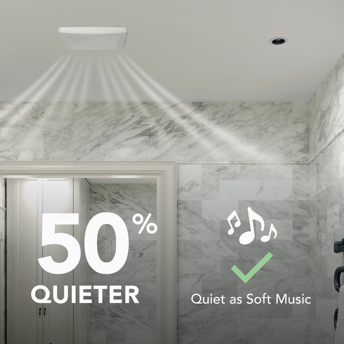 Broan Economy 50 CFM 2.0 Sones 120V Bath Exhaust Fan Image 2