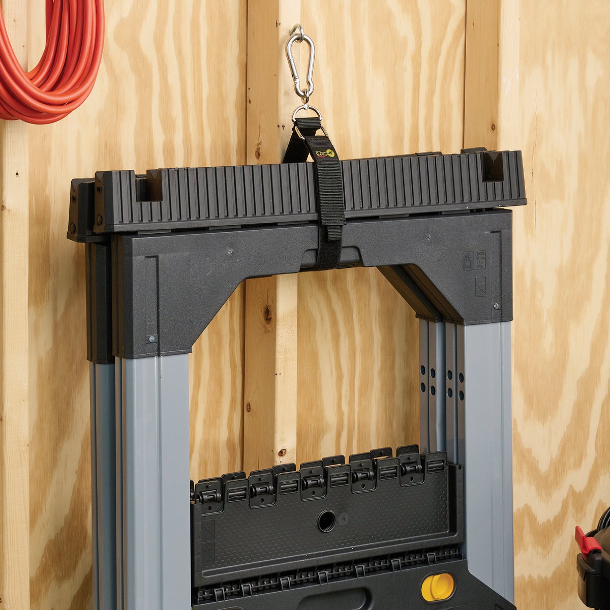 Wrap-It Storage Hook 'n Hang 24 In. x 2 In. Hanging Cinch Strap with Carabiner Image 4