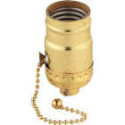 Do it Pull Chain Medium Base Polished Gilt Lamp Socket Image 1