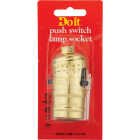 Do it Push-Button Medium Base Brass Lamp Socket Image 2