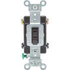 Leviton Commercial Grade 15A Brown Framed Toggle 4-Way Switch Image 1