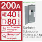 Square D Homeline 200A 40-Space 80-Circuit Raintight Main Breaker Plug-on Neutral Load Center Image 2