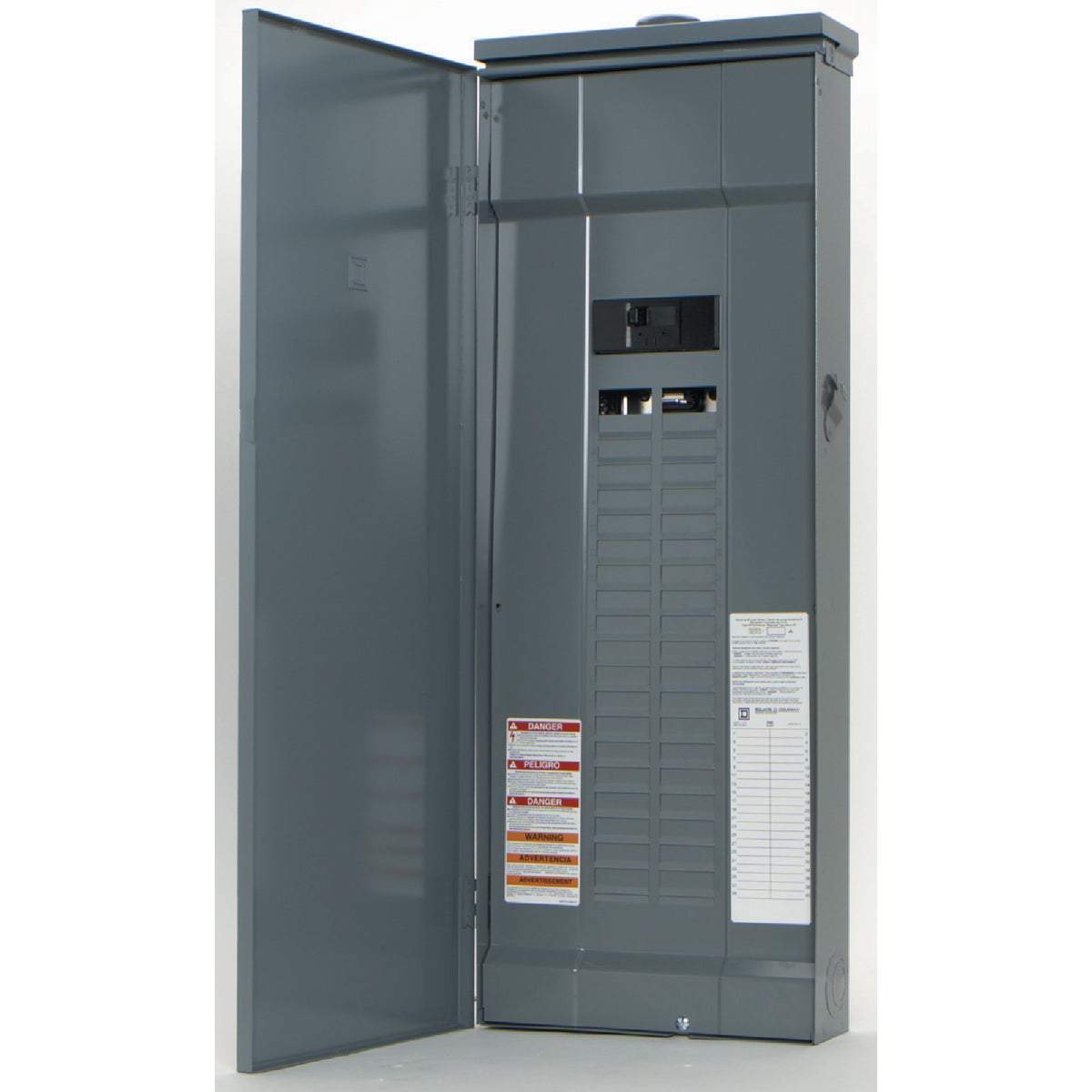 Square D Homeline 200A 40-Space 80-Circuit Raintight Main Breaker Plug-on Neutral Load Center Image 1