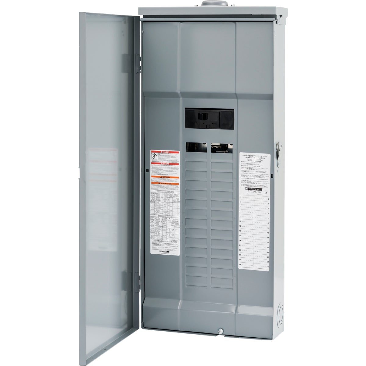 Square D Homeline 200A 30-Space 60-Circuit Raintight Main Breaker Plug-on Neutral Load Center Image 1