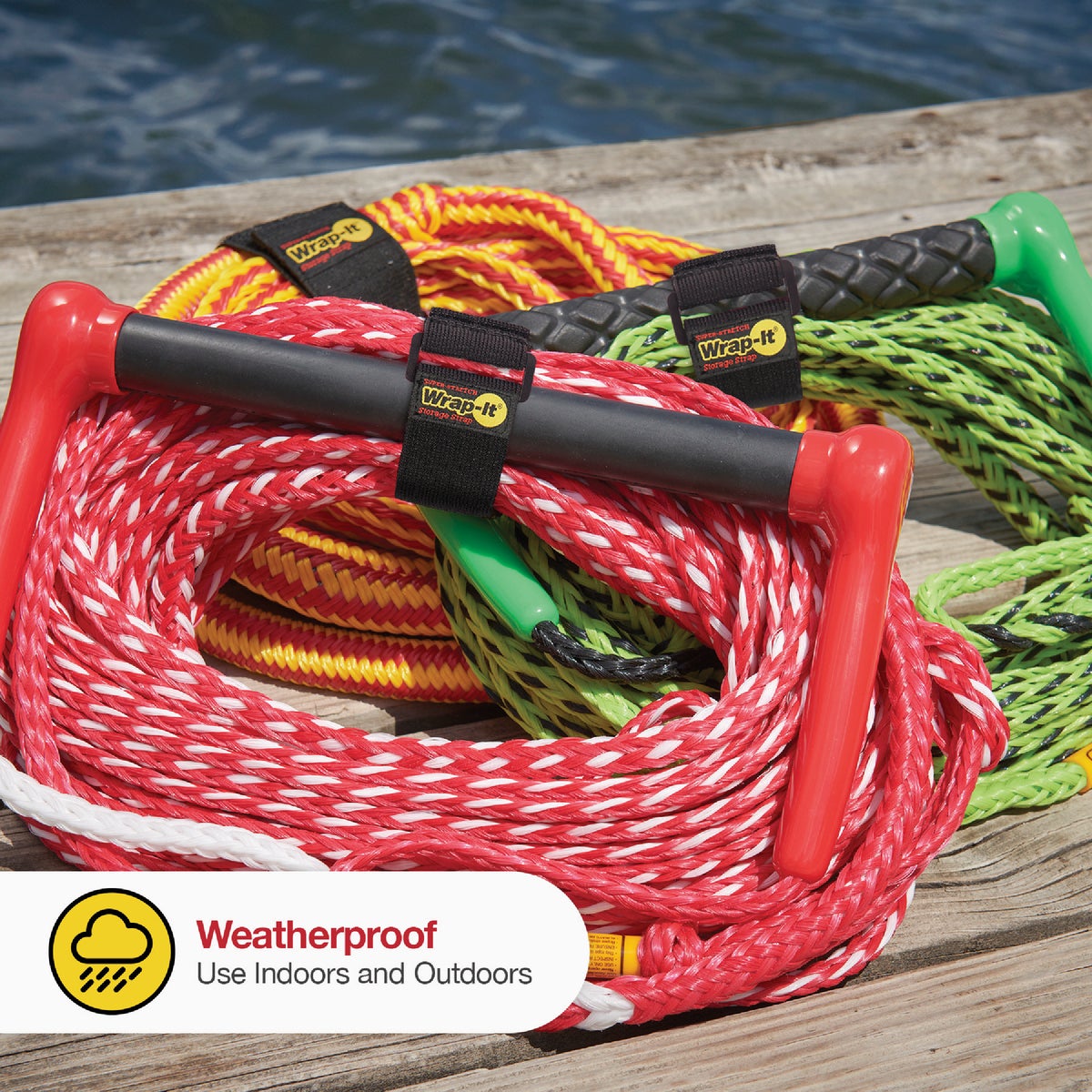 Wrap-It Storage Super-Stretch 9 In. x 1 In. Elastic Hook & Loop Cinch Straps (5-Pack) Image 4