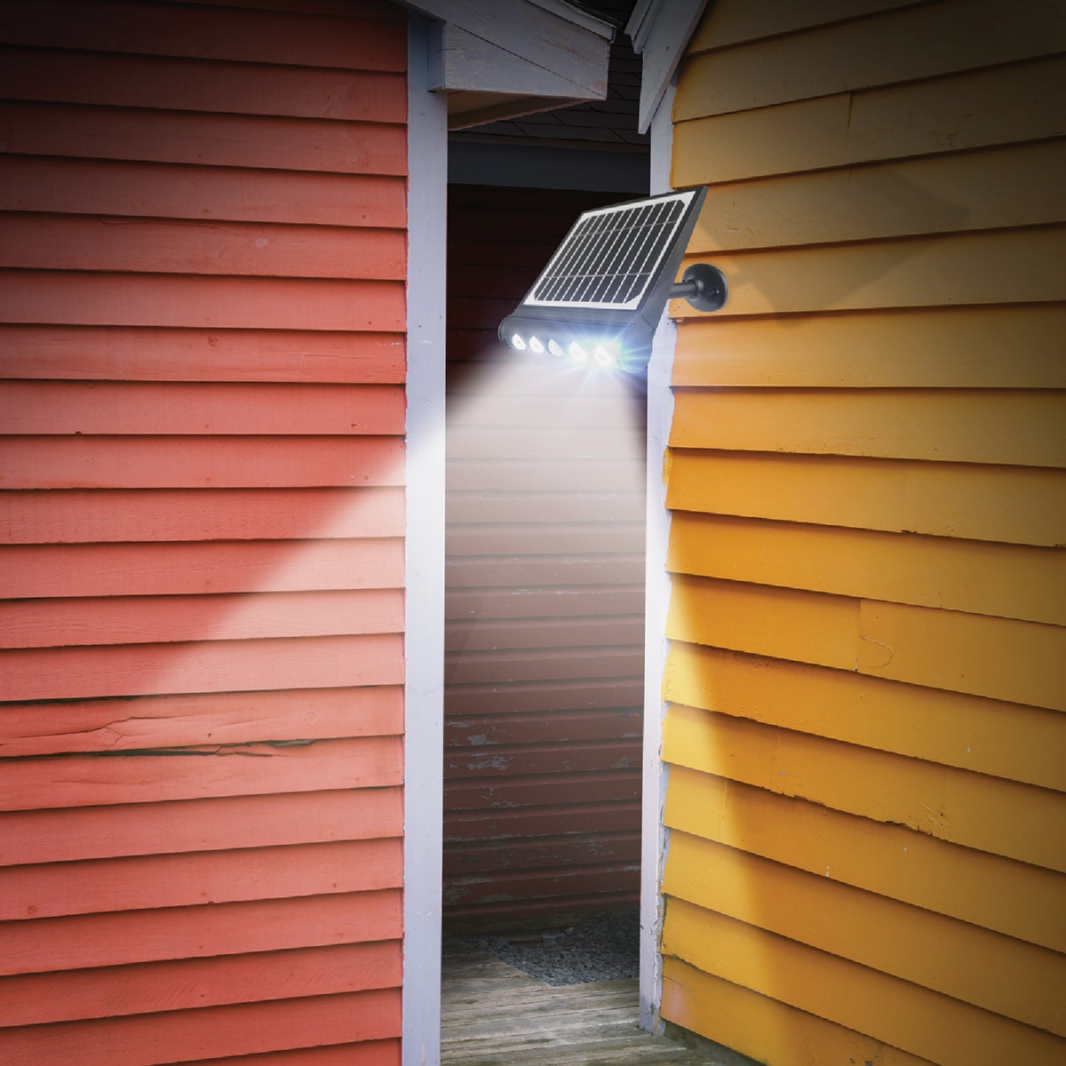 Wagan Tech Black Motion Activated Dusk To Dawn 1000 Lm. Solar Wall Shed Light Image 6