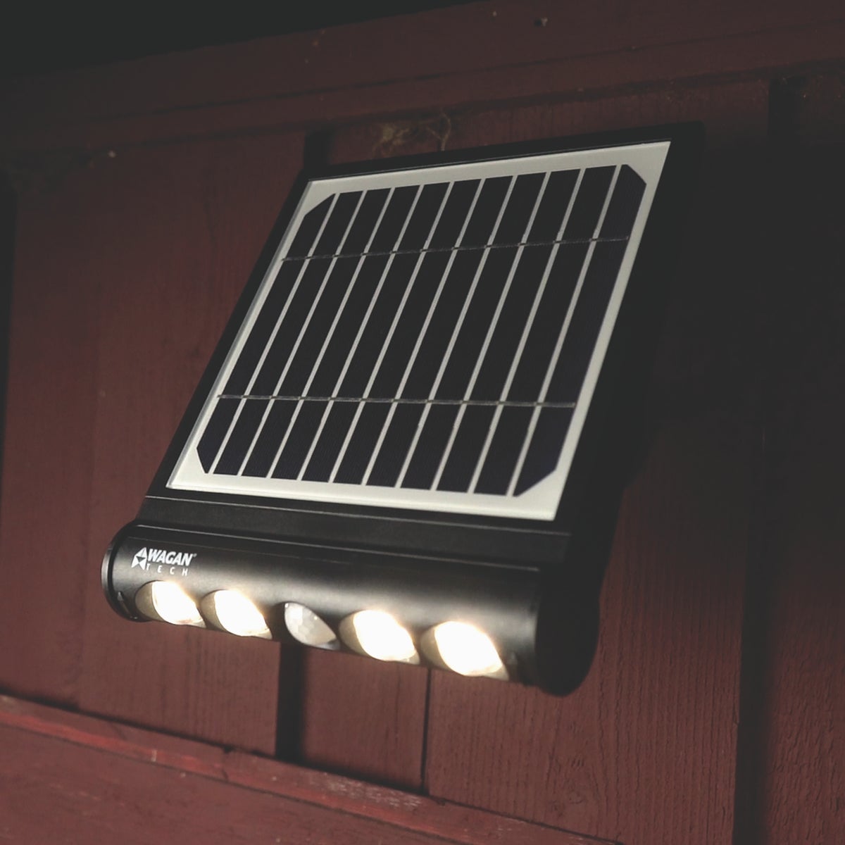 Wagan Tech Black Motion Activated Dusk To Dawn 1000 Lm. Solar Wall Shed Light Image 4