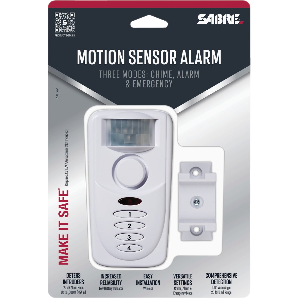 Sabre Motion Alarm with 4 Digit Keypad