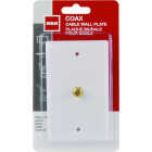 RCA White Single F-Connector Coaxial Wall Plate Image 1