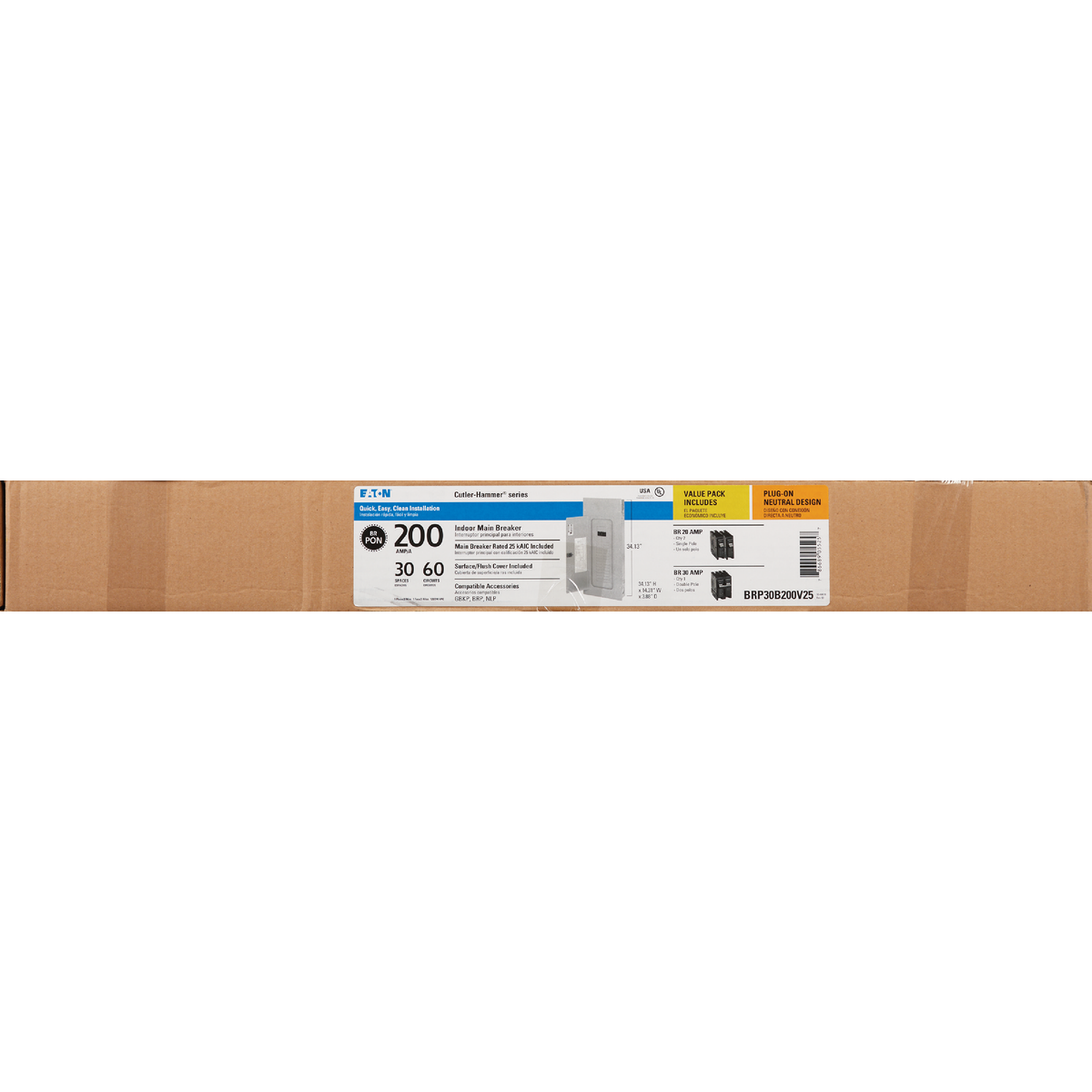 Eaton BR 200A 30-Space 60-Circuit Indoor Load Center Value Pack Image 2