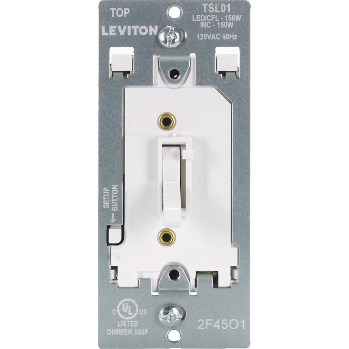 Leviton LED/CFL/Incandescent White Slide Dimmer Image 1
