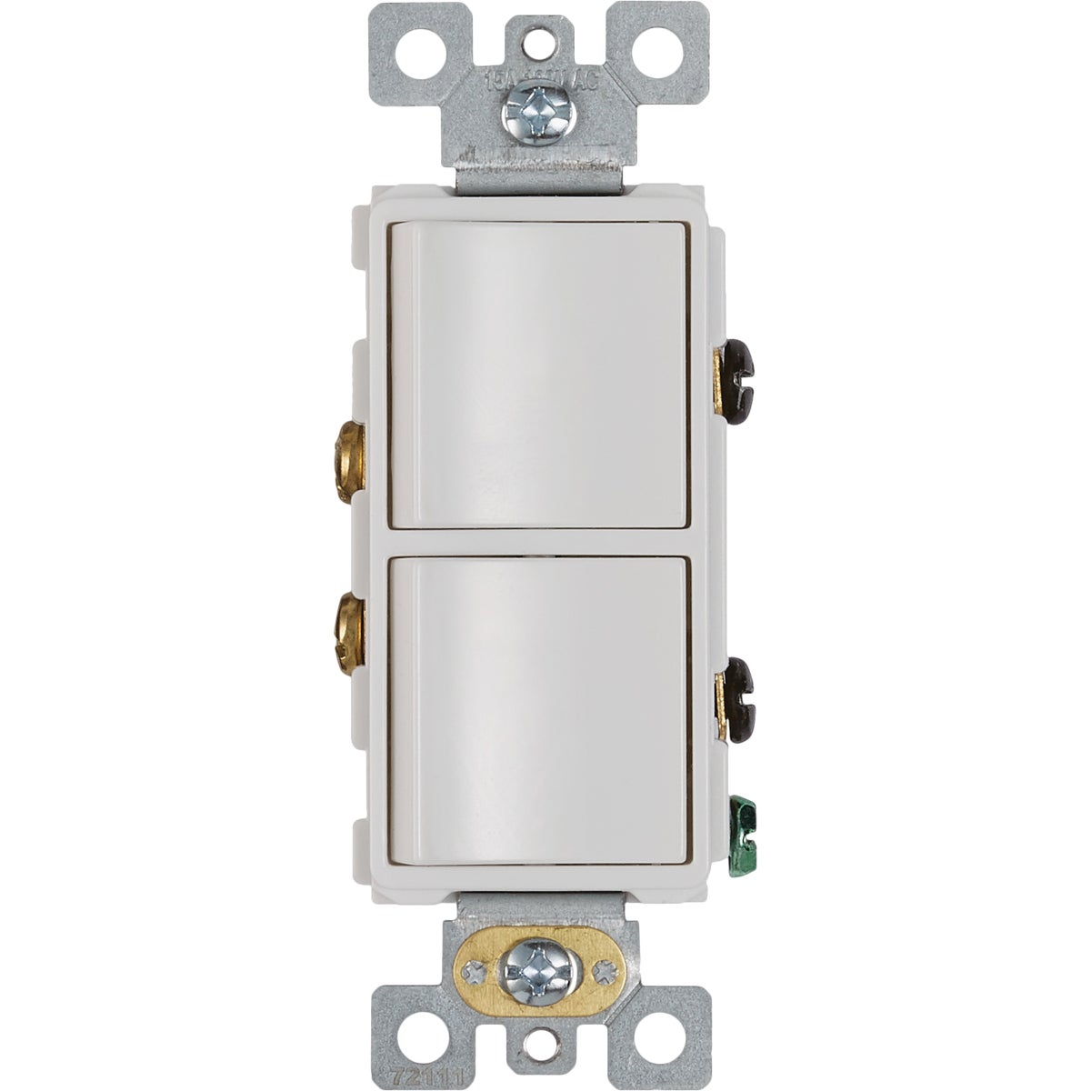 Broan-NuTone 2-Function 15A 120V White Rocker Switch for Bathroom Exhaust Fan