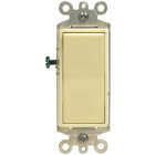 Leviton Decora Rocker Ivory 15A Grounded 3-Way Switch Image 1