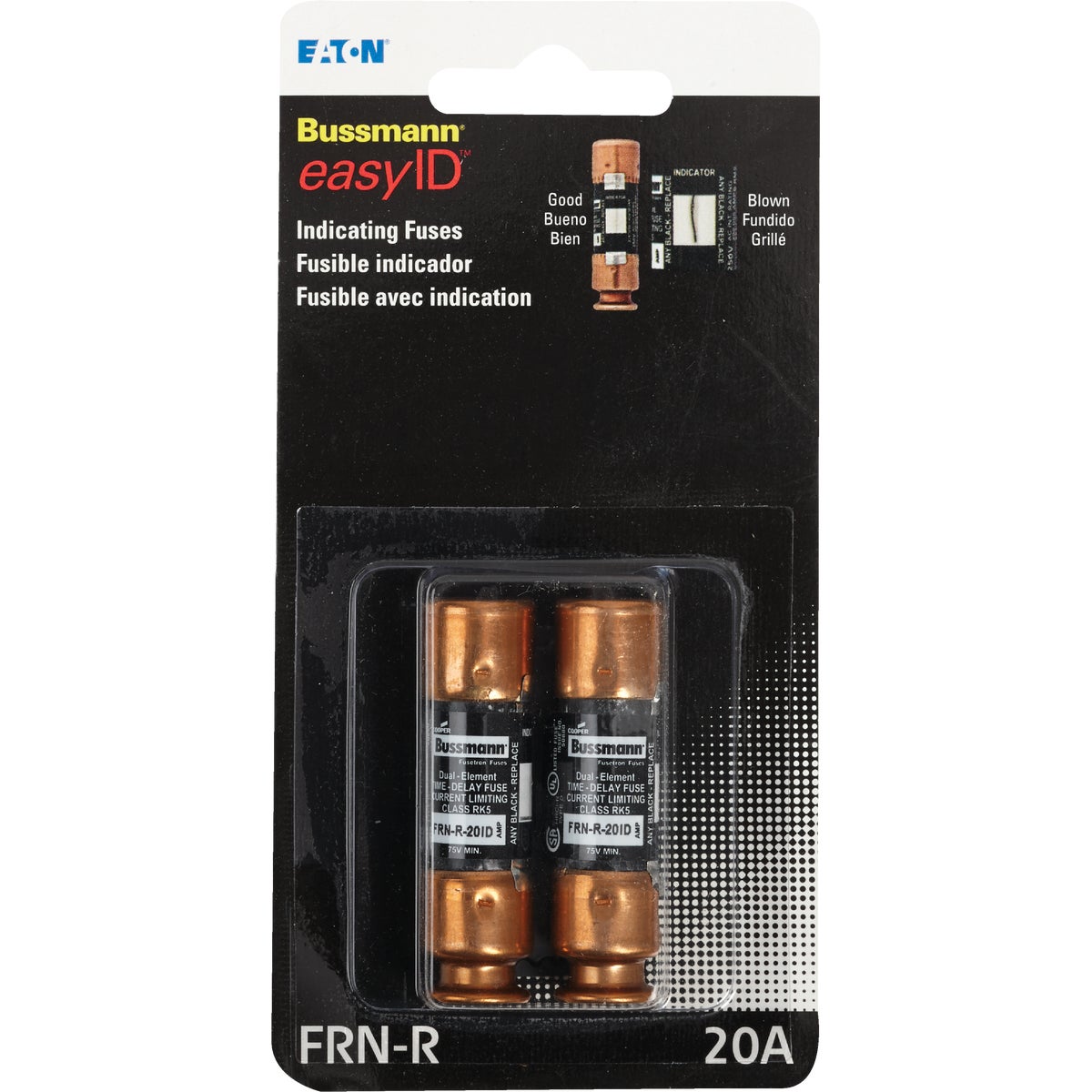 Bussmann 20A FRN-R Cartridge Heavy-Duty Time Delay Cartridge Fuse (2-Pack) Image 2