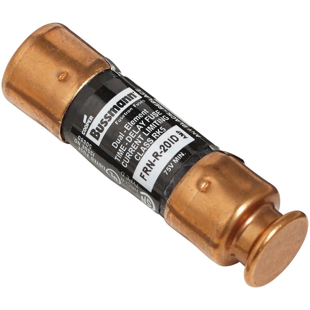 Bussmann 20A FRN-R Cartridge Heavy-Duty Time Delay Cartridge Fuse (2-Pack) Image 3