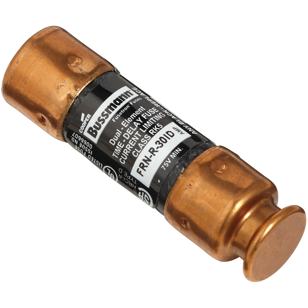 Bussmann 30A FRN-R Cartridge Heavy-Duty Time Delay Cartridge Fuse (2-Pack) Image 3