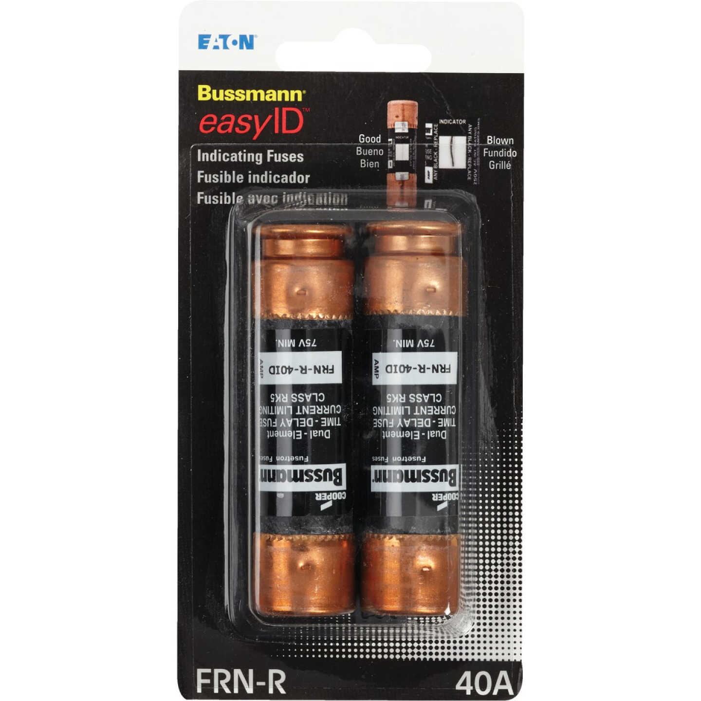 Bussmann 40A FRN-R Cartridge Heavy-Duty Time Delay Cartridge Fuse (2-Pack) Image 2