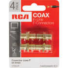RCA In-Line Feed-Through Coax Connector (4-Pack) Image 2