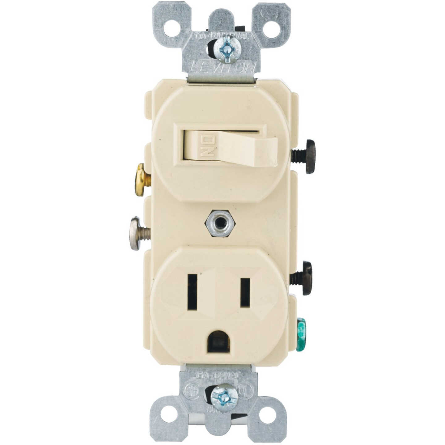 Leviton Ivory 15A Heavy-Duty Switch & Outlet Image 1