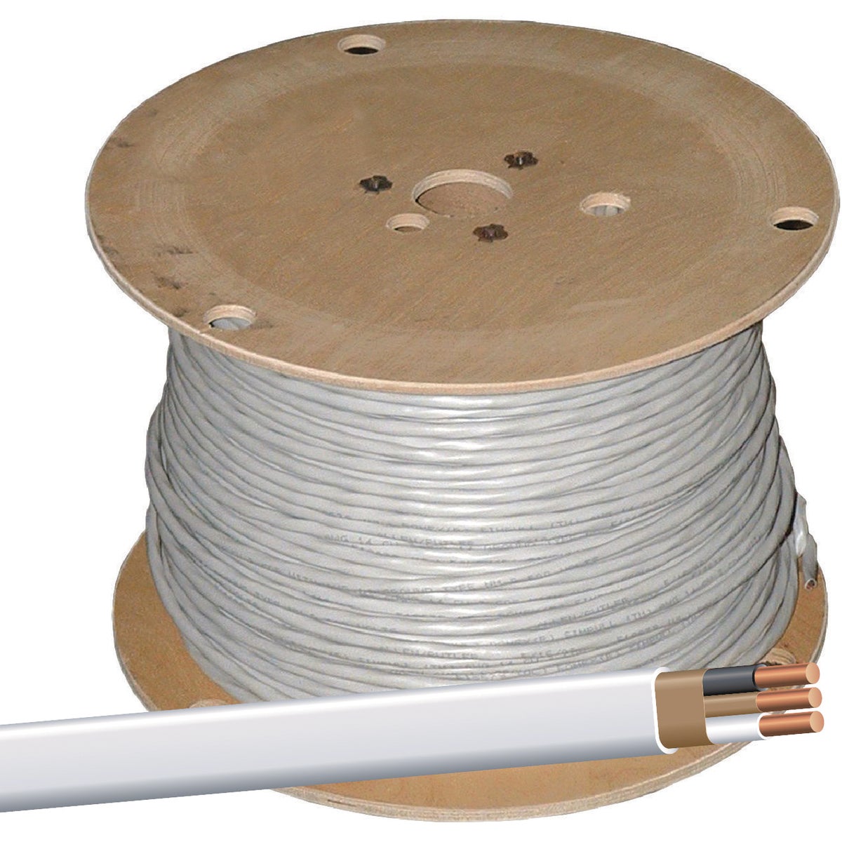 Romex 450 Ft. 14/2 Solid White NMW/G Electrical Wire Image 1