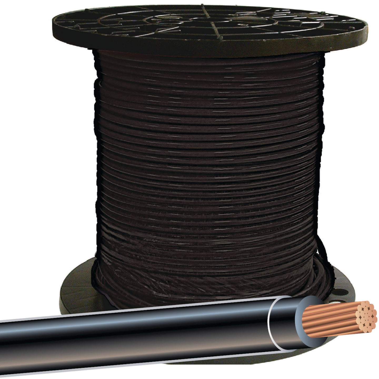 Southwire 500 Ft. 8 AWG Stranded Black THHN Electrical Wire Image 1