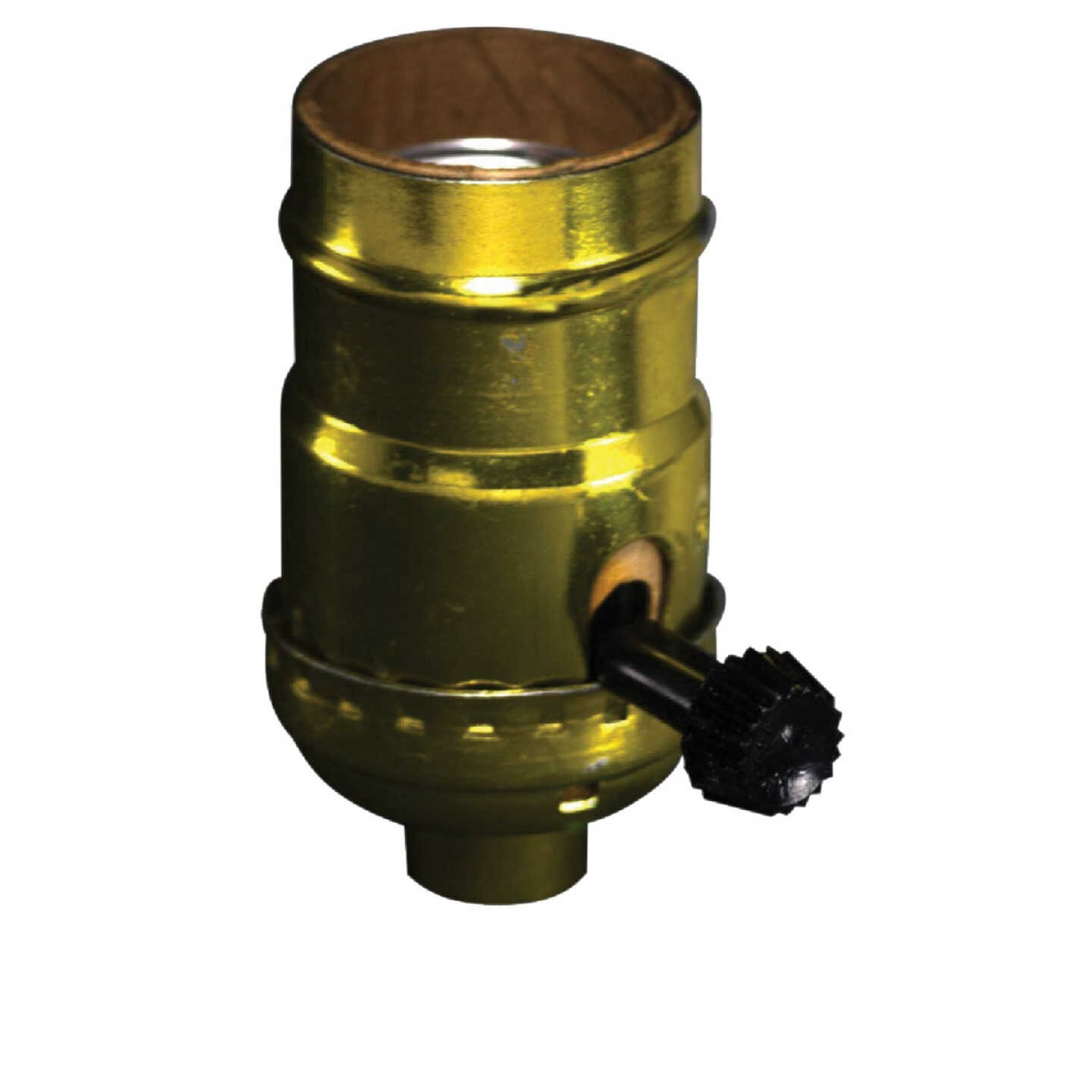 Do it Turn-Knob Medium Base Brass Lamp Socket Image 1