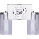 Canarm Britton 2-Light Brushed Nickel Vanity Bath Light Fixture, Clear Glass Image 4