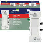 Leviton Decora Lever Edge Residential Grade 15A Rocker Single Pole Switch, White (10-Pack) Image 1