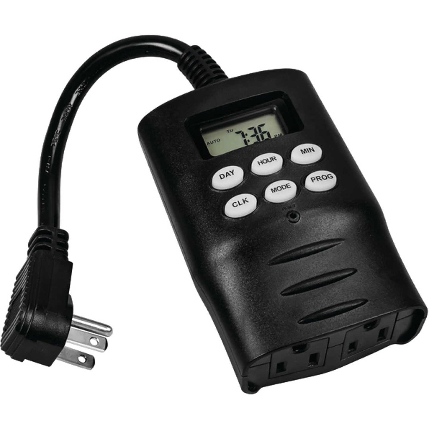 Southwire 15A 1875W 2-Outlet 7-Day Digital Outdoor Timer Image 1