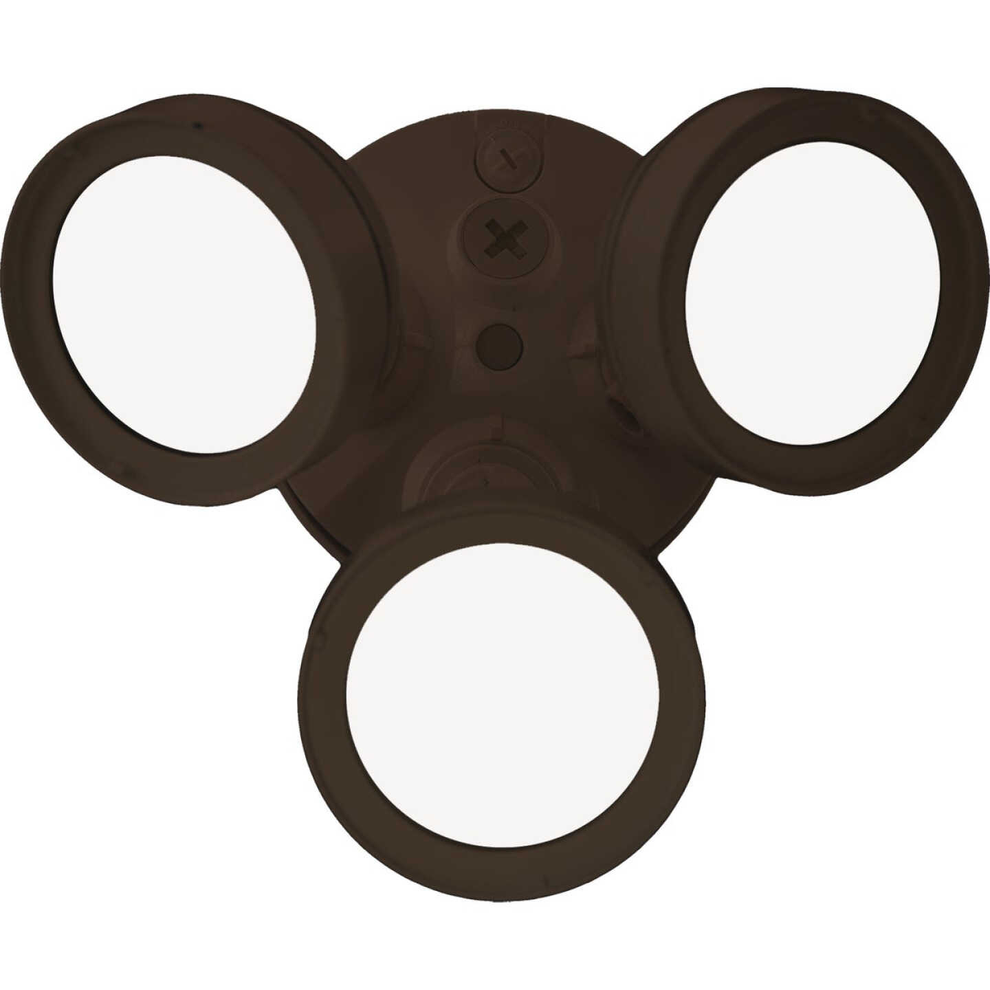 Halo Lumen Selectable Bronze Triple Head LED Floodlight Fixture Image 1